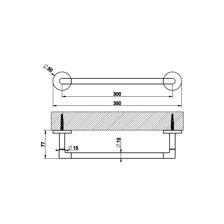 Gessi 63897#713 полотенцедержатель, Antique Brass