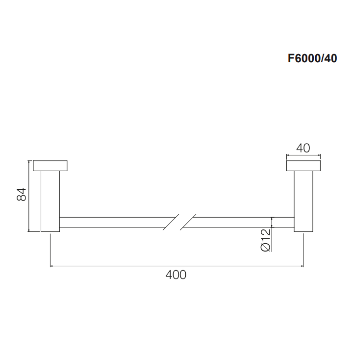Fima F6000/40OS полотенцедержатель Brushed Gold 40 см