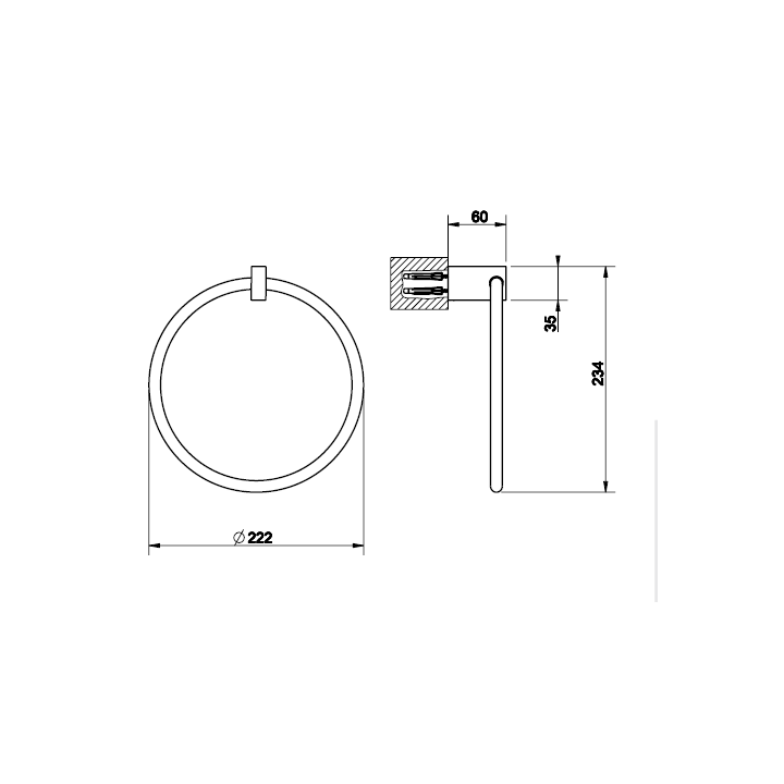 Gessi 20909#149 полотенцедержатель кольцо