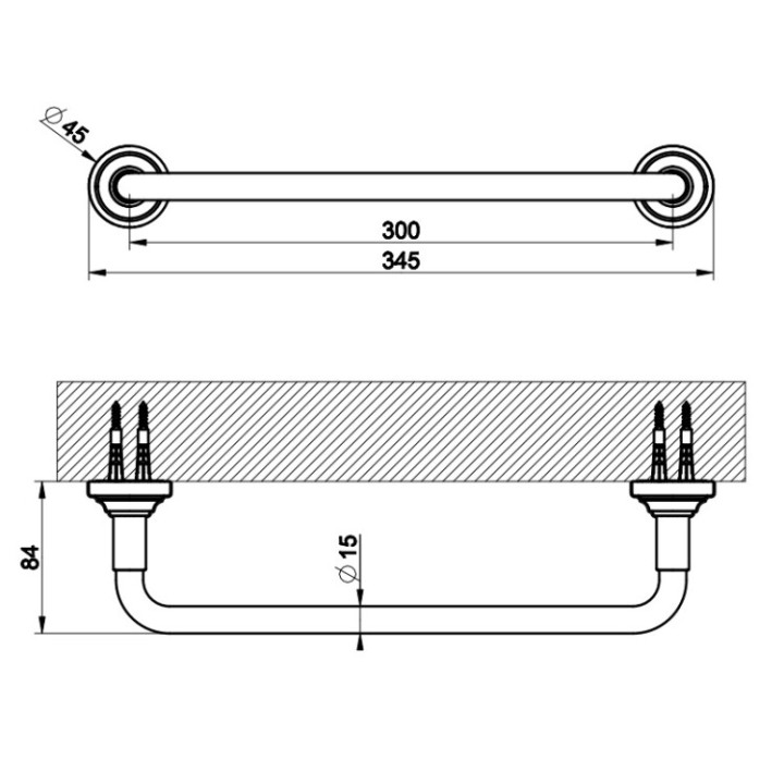 Gessi 65497#706 полотенцедержатель Black Metal PVD