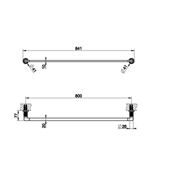 Gessi 58505#713 полотенцедержатель Antique Brass