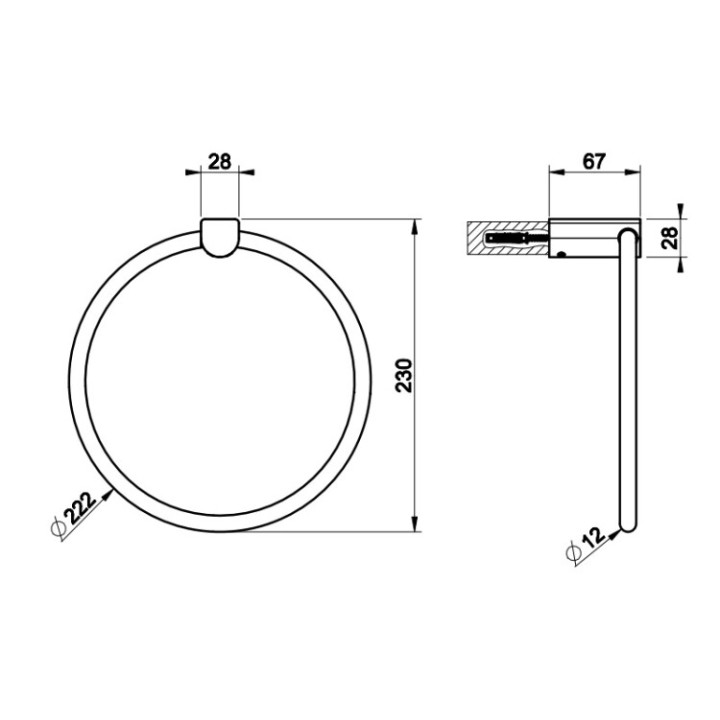 Gessi 59509#708 полотенцедержатель кольцо Copper