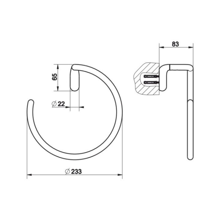 Gessi 38109#031 полотенцедержатель Goccia, сталь