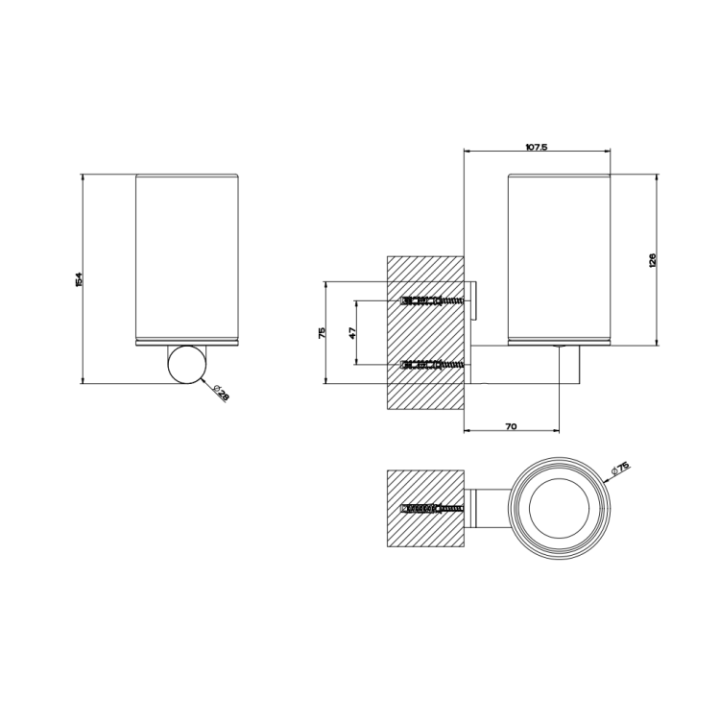 Gessi 54707#239 стакан для ванны Steel Brushed