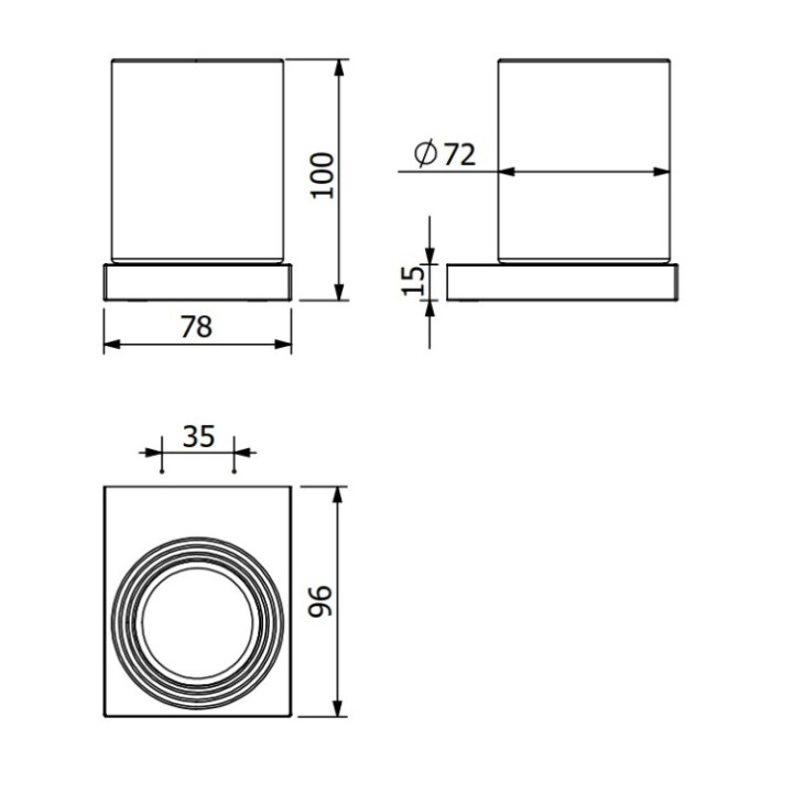 Kludi 3197505 стакан для ванны VELA C сталь