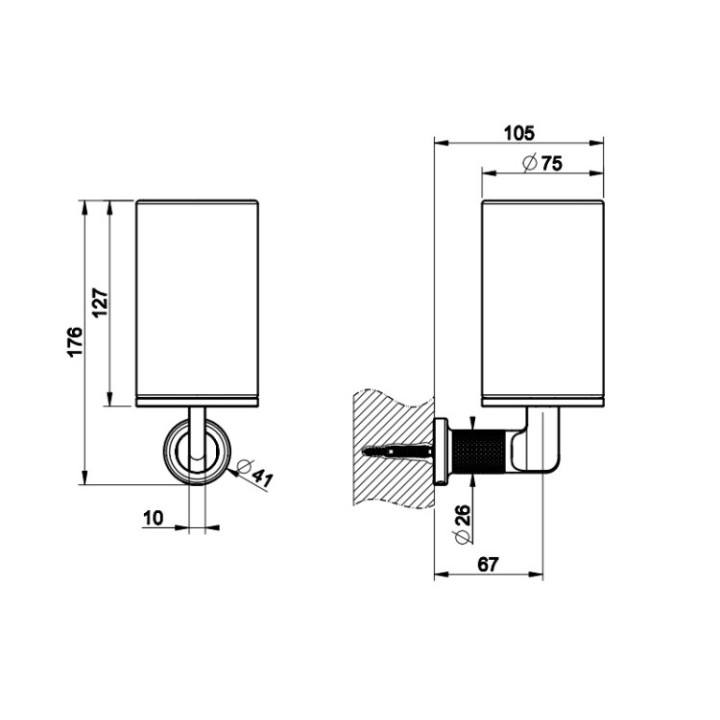 Gessi 58507#727 стакан латунь Brushed Brass PVD