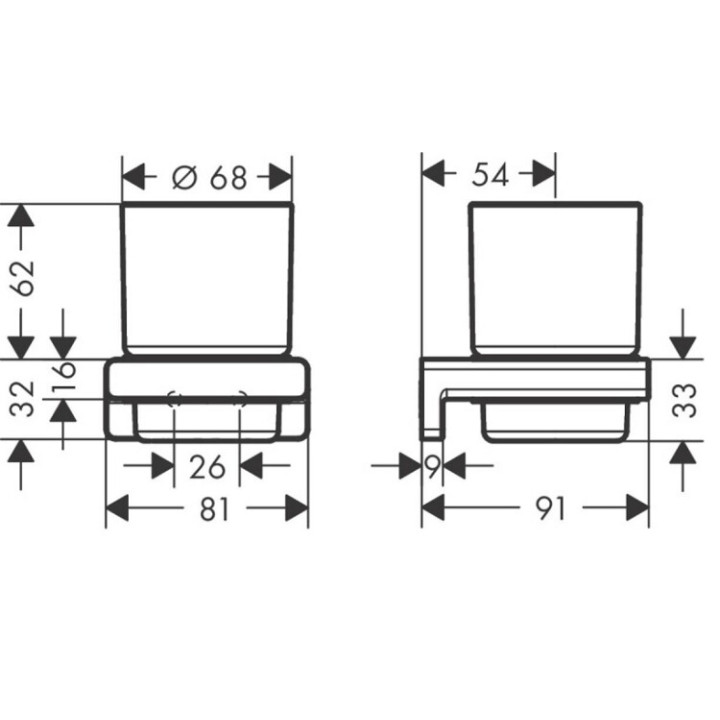 Hansgrohe 41749700 стакан AddStoris Matt White