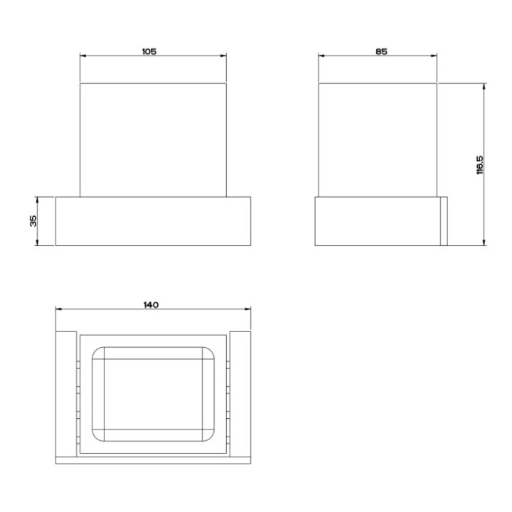 Gessi 20807#720 стакан для ванны Rettangolo Nickel PVD