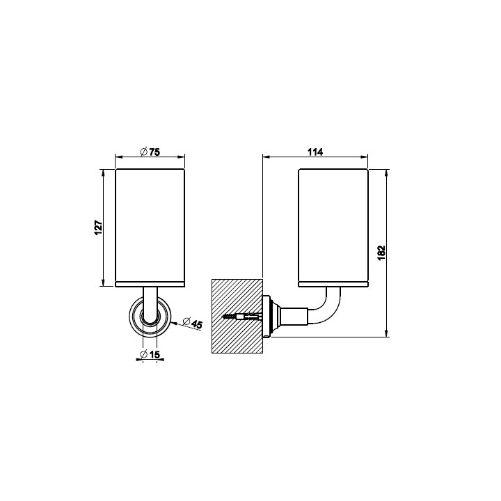 Gessi 65407#735 VENTI20 стакан для ванны бронза