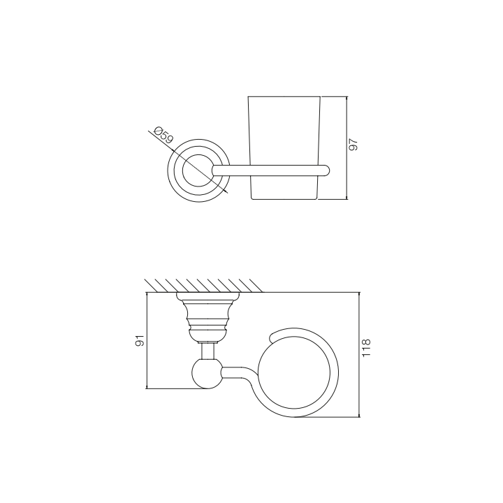 F6063/1CR стакан Fima Carlo Frattini Accessori