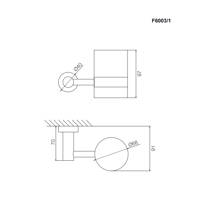 F6003/1CS стакан Fima Carlo Frattini Accessori