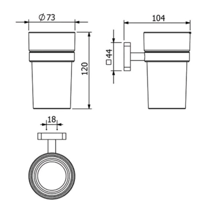Kludi 25975N2 стакан для ванны сталь оружейная