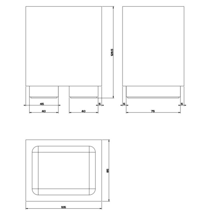 Gessi 20831#707 стакан Black Metal Brushed PVD