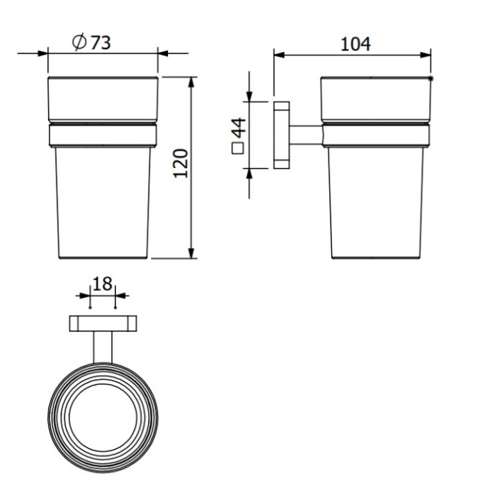 Kludi 25975N0 стакан VELA S Brushed Gold