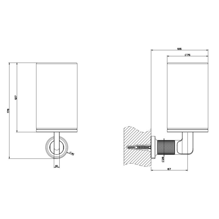 Gessi 58507#031 Inciso стакан для ванны, сталь