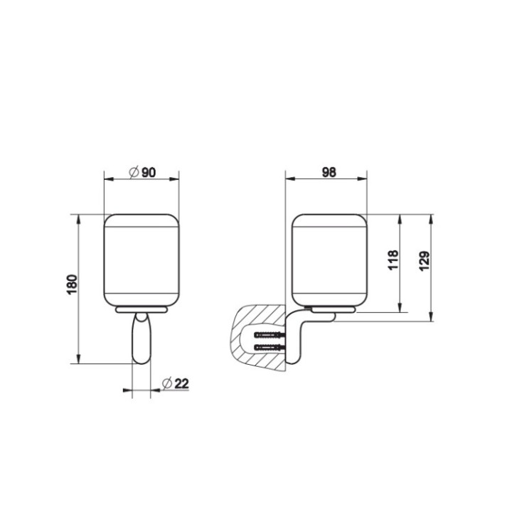 Gessi Goccia стакан 38008#031 сталь