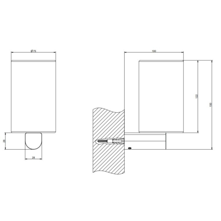 Gessi 59507#707 стакан для ванны Black Metal