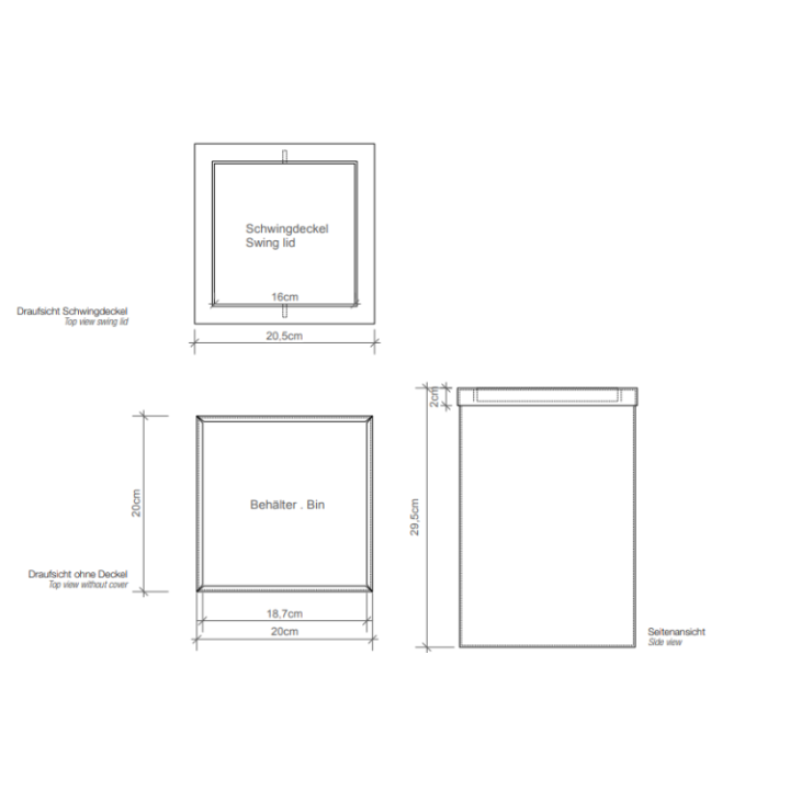 Decor Walther 0610170 ведро 10л сталь для ванной