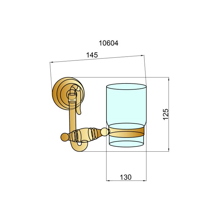 Boheme 10604 — стакан в ванну Medici Bronze