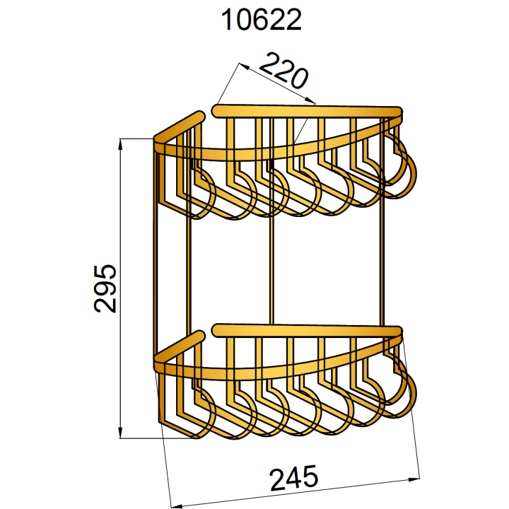 Boheme 10453 полка для ванны Chrome — характеристики