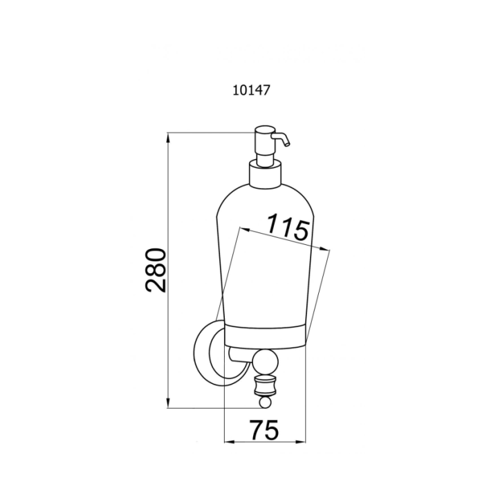 Дозатор Boheme 10197 Chrome подвесной