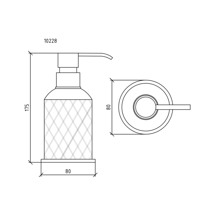 Boheme 10228 дозатор для мыла Gold, настольный