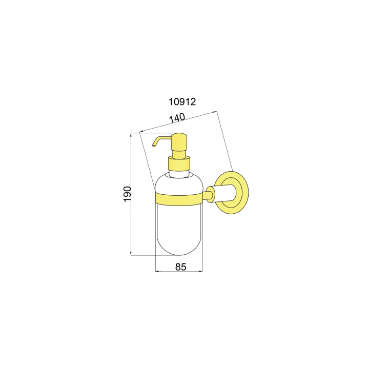 Дозатор для мыла Boheme 10912-CRST-BR Bronze