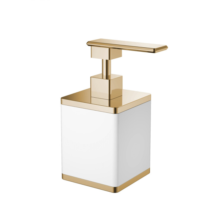 Дозатор Boheme 10969-W-G White настольный