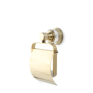 Boheme AURA Бумагодержатель с крышкой для туалетной бумаги подвесной Gold