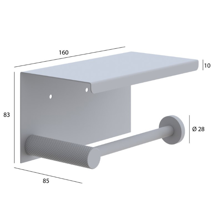 Boheme 10971-SGM бумагодержатель Shine Gun Metall