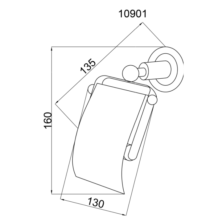Boheme 10901-CRST-CH бумагодержатель Murano Cristal