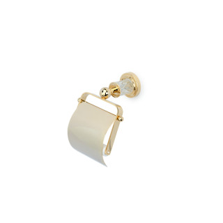 Boheme Murano Cristal Бумагодержатель с крышкой для туалетной бумаги подвесной Gold