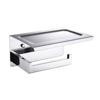 Boheme New Venturo Бумагодержатель с полкой для туалетной бумаги подвесной Chrome