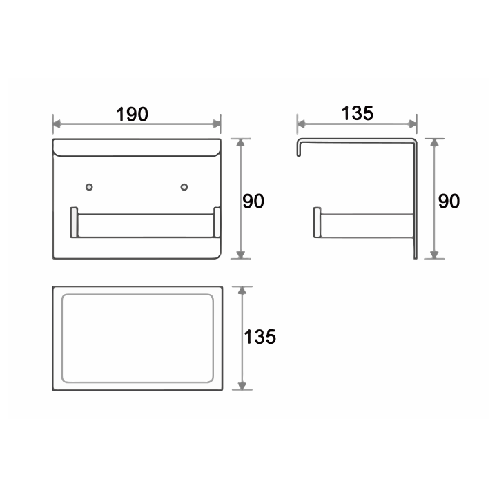 Boheme 10311-CR держатель бумаги с полкой Chrome