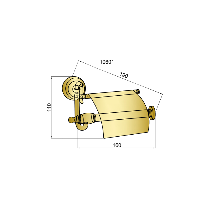 Boheme 10601 бумагодержатель бронза