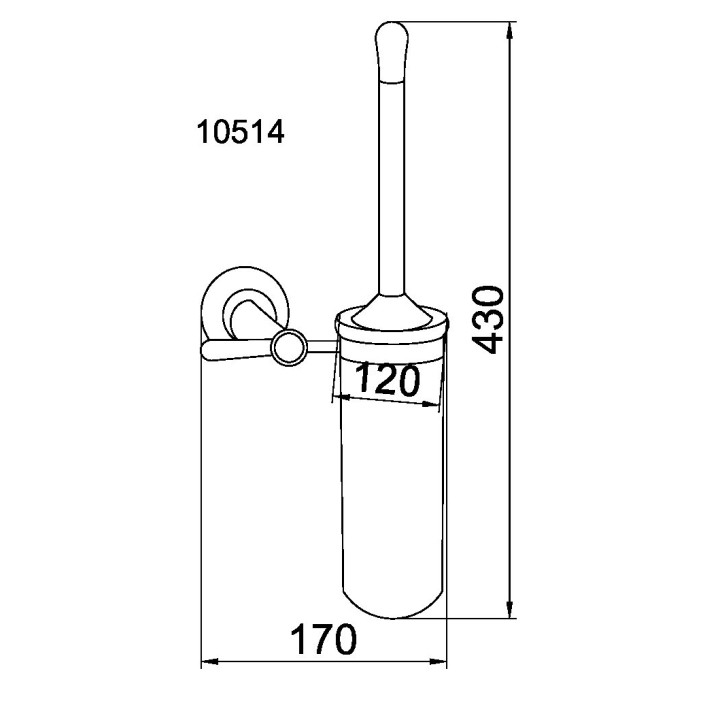 Boheme 10514 Gold ёршик для унитаза напольный