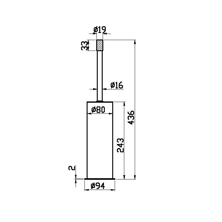 Boheme 10979-B ёршик для унитаза Black
