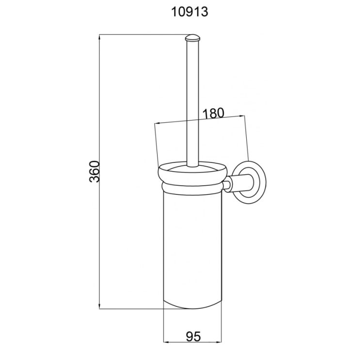 Boheme 10913-W-BR ёршик для унитаза Bronze