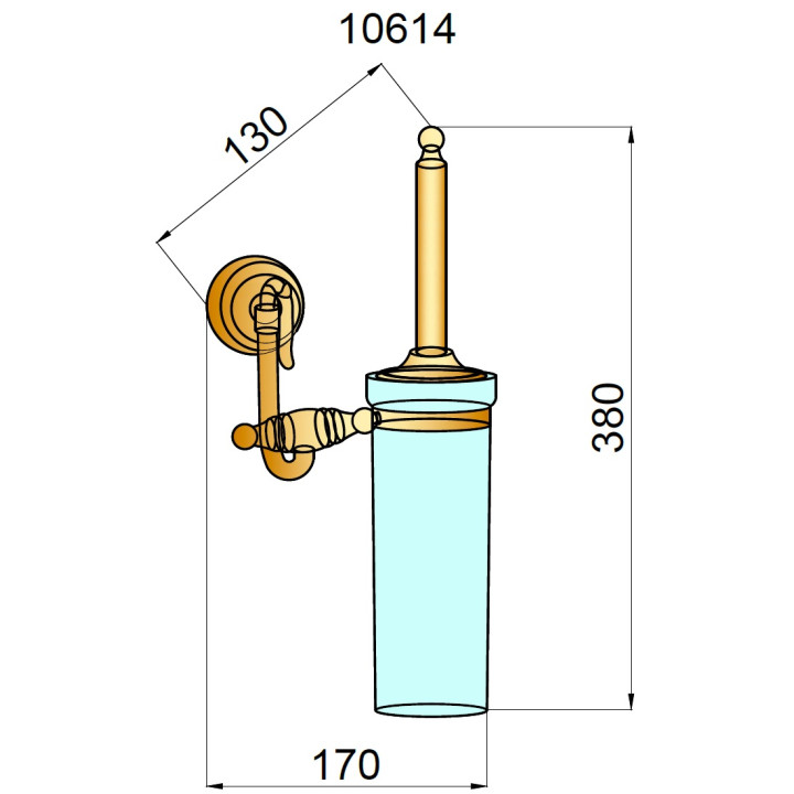 Boheme 10614 ёршик для унитаза Bronze