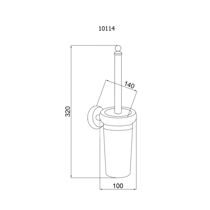 Boheme 10114 ёршик для унитаза Gold