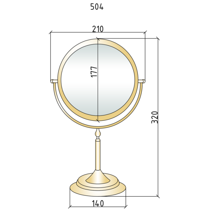 Boheme 502 косметическое зеркало Bronze