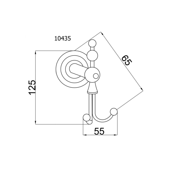 Boheme 10435 Крючок для ванны Chrome