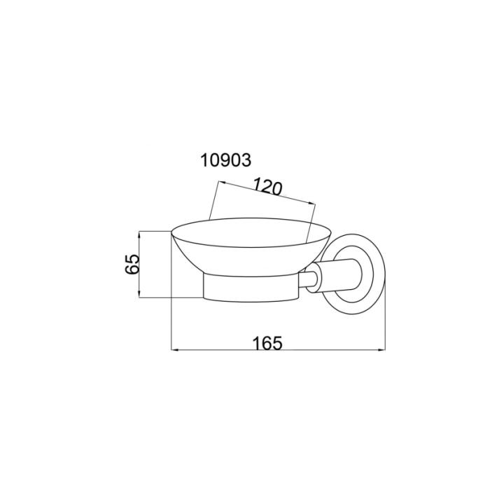 Boheme 10903-CRST-BR мыльница Murano Cristal