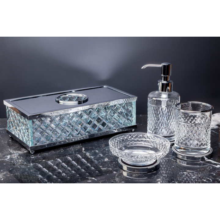 Boheme 10231 салфетница Murano Cristal Chrome