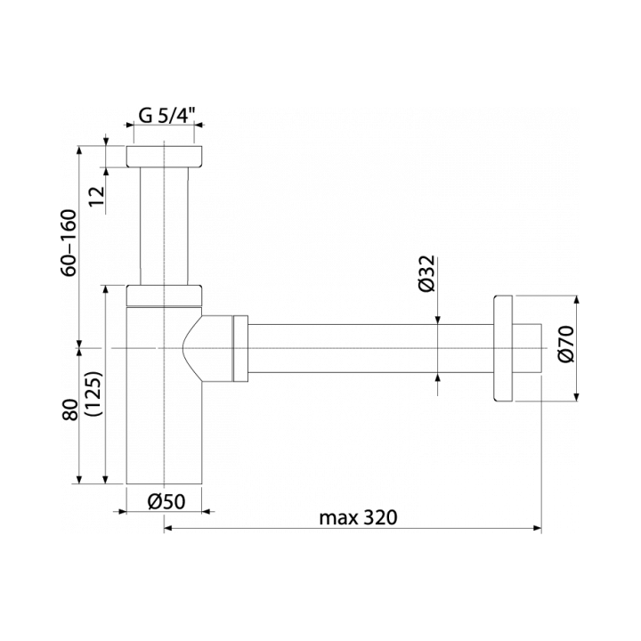 Boheme 609-NB сифон для раковины Nickel Brush