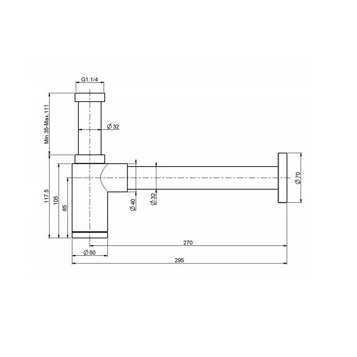 F406CR сифон Fima Carlo Frattini Complementi Bagno