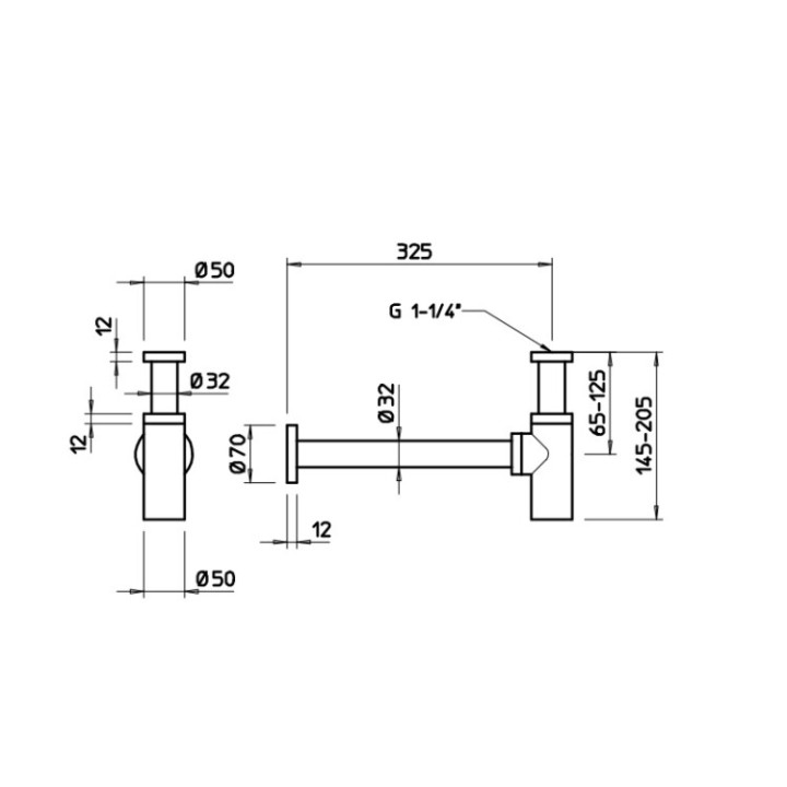 Gessi 01377#708 сифон Copper Brushed PVD для раковины
