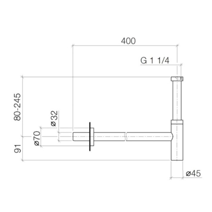 Dornbracht 1006097099 сифон для раковины платина