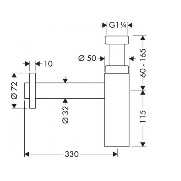 Hansgrohe 52105700 сифон Flowstar S Matt White