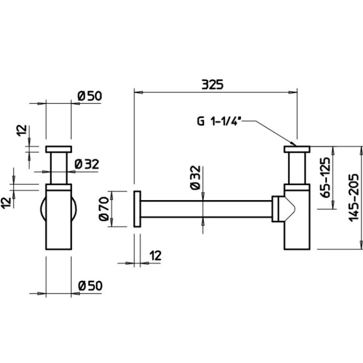 Сифон Gessi 01377#149 для раковины, никель